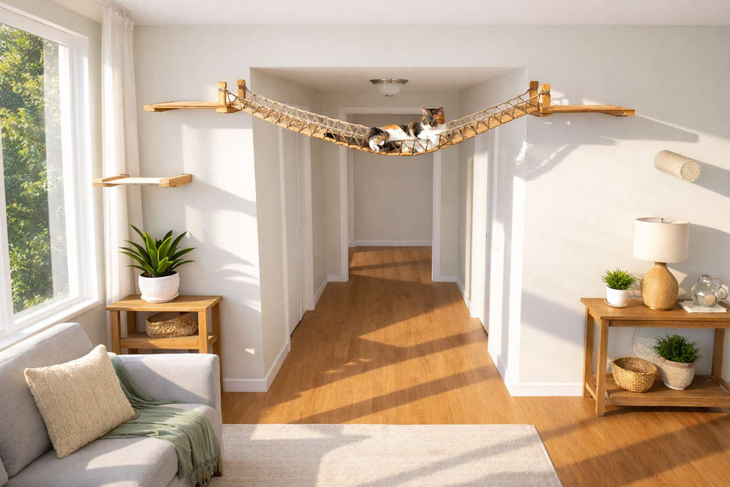 Cat Wall Bridge and Shelf Set