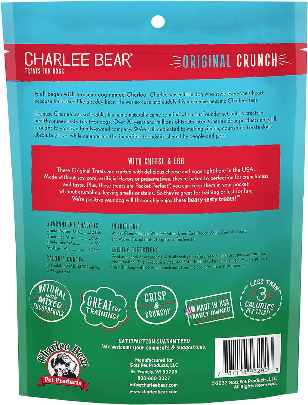 Charlee Bear Orginal Crunch Cheese & Egg Dog Treat (16oz)