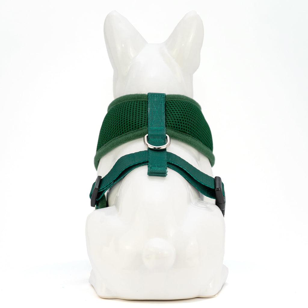EcoBark Forest Green Dog Harness - Over-the-Head Vest Halter Soft Mesh for Small to Medium Dogs