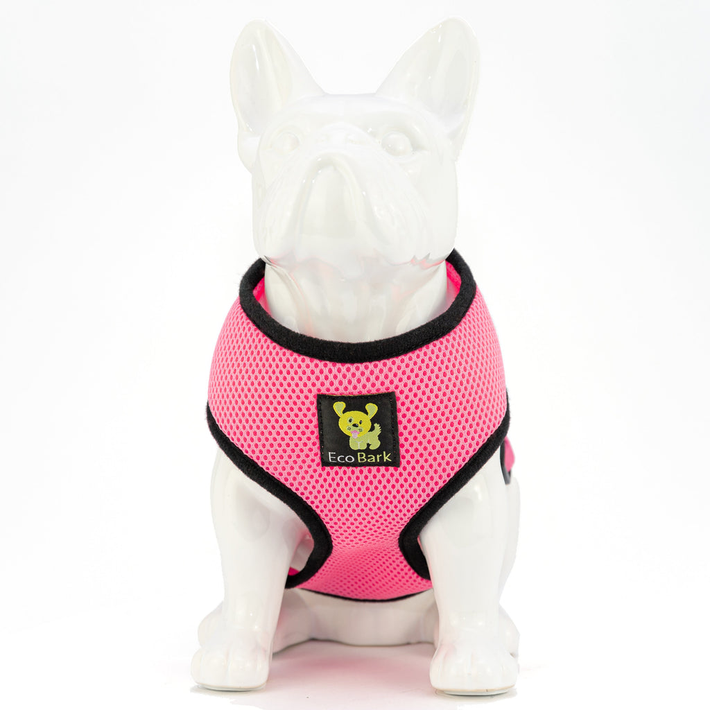 EcoBark Bubblegum Pink Dog Harness - Over-the-Head Dog Vest Halter for Small to Medium Dogs and Puppies