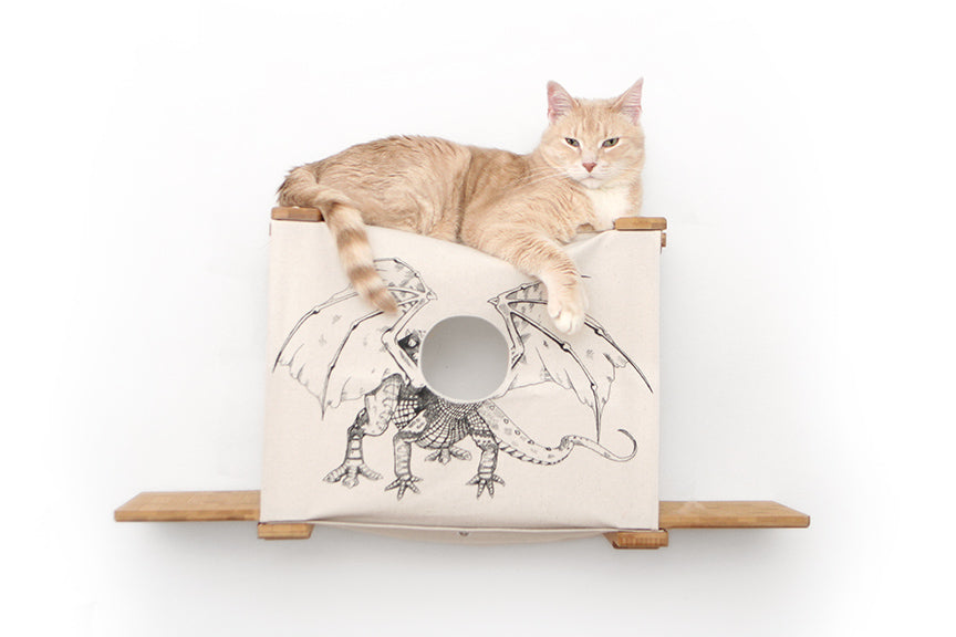 Cat Cubby for Wall - Covered Cat Bed