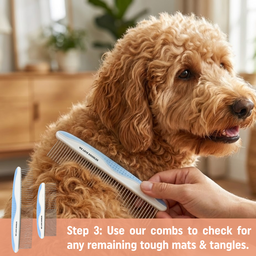 Unscented Grooming Starter Pack (Brush, Combs & Detangler)