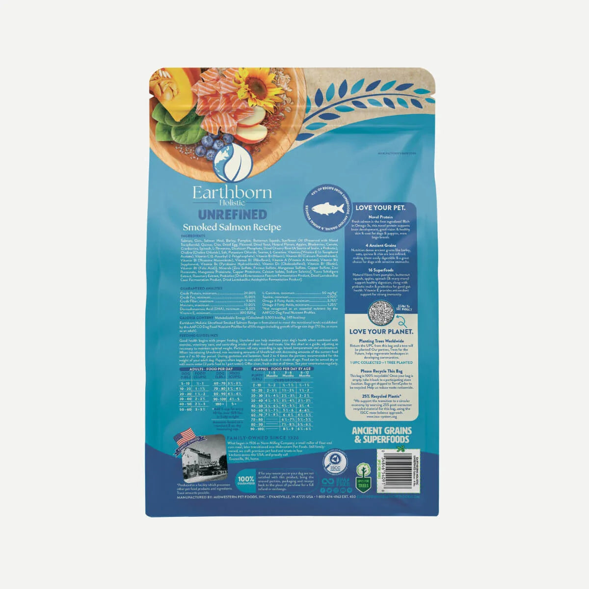 Earthborn All Life Stages Unrefined Ancient Smoked Salmon Dry Dog Food