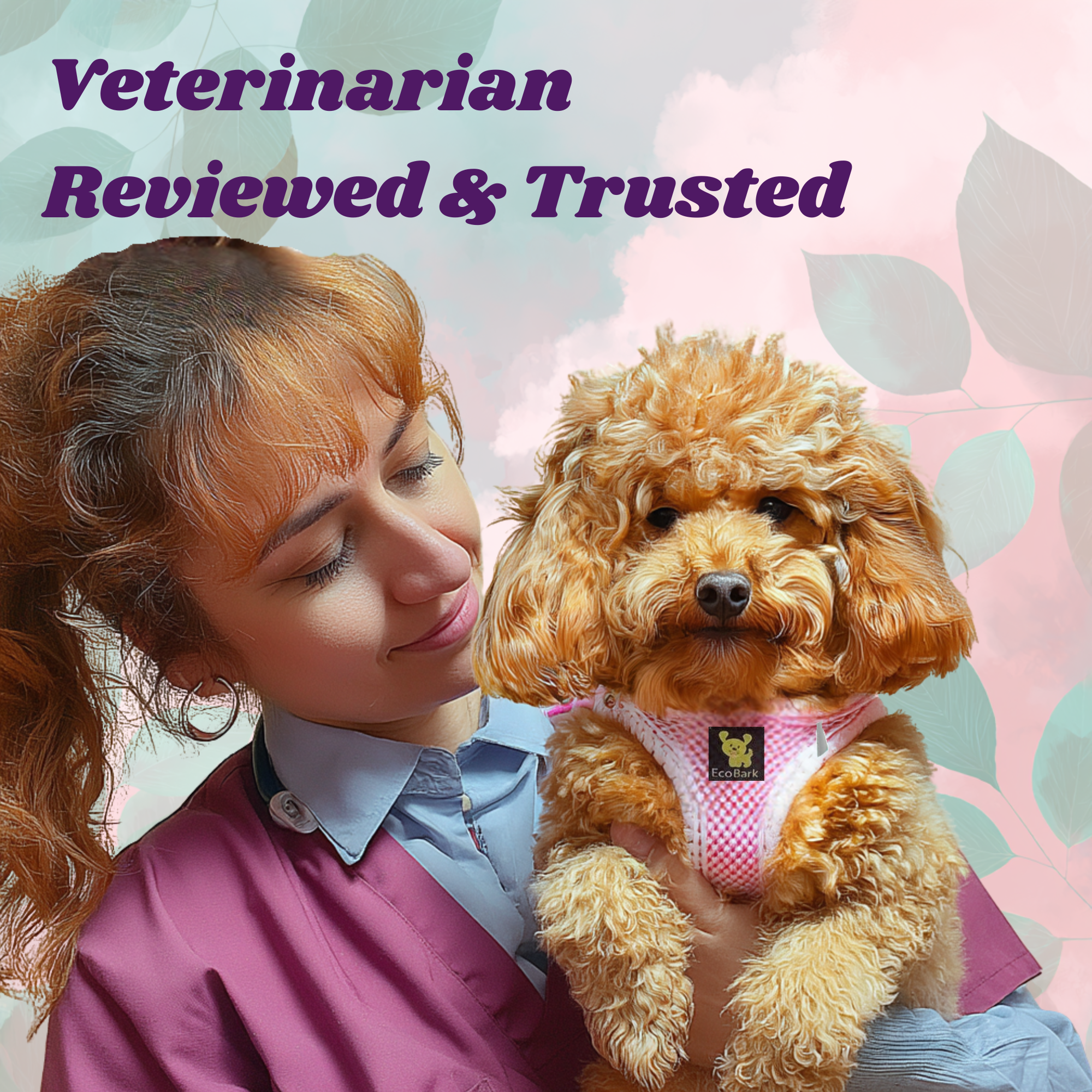 EcoBark Step In Dog Harness - XXXS to Small Breeds- Reflective Soft Mesh Harness for Teacup, Small Dogs and Puppies / Baby Pink