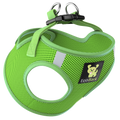 EcoBark Lime Green Step In Dog Harness - Reflective Soft Mesh Harness for Teacup, Small Dogs and Puppies