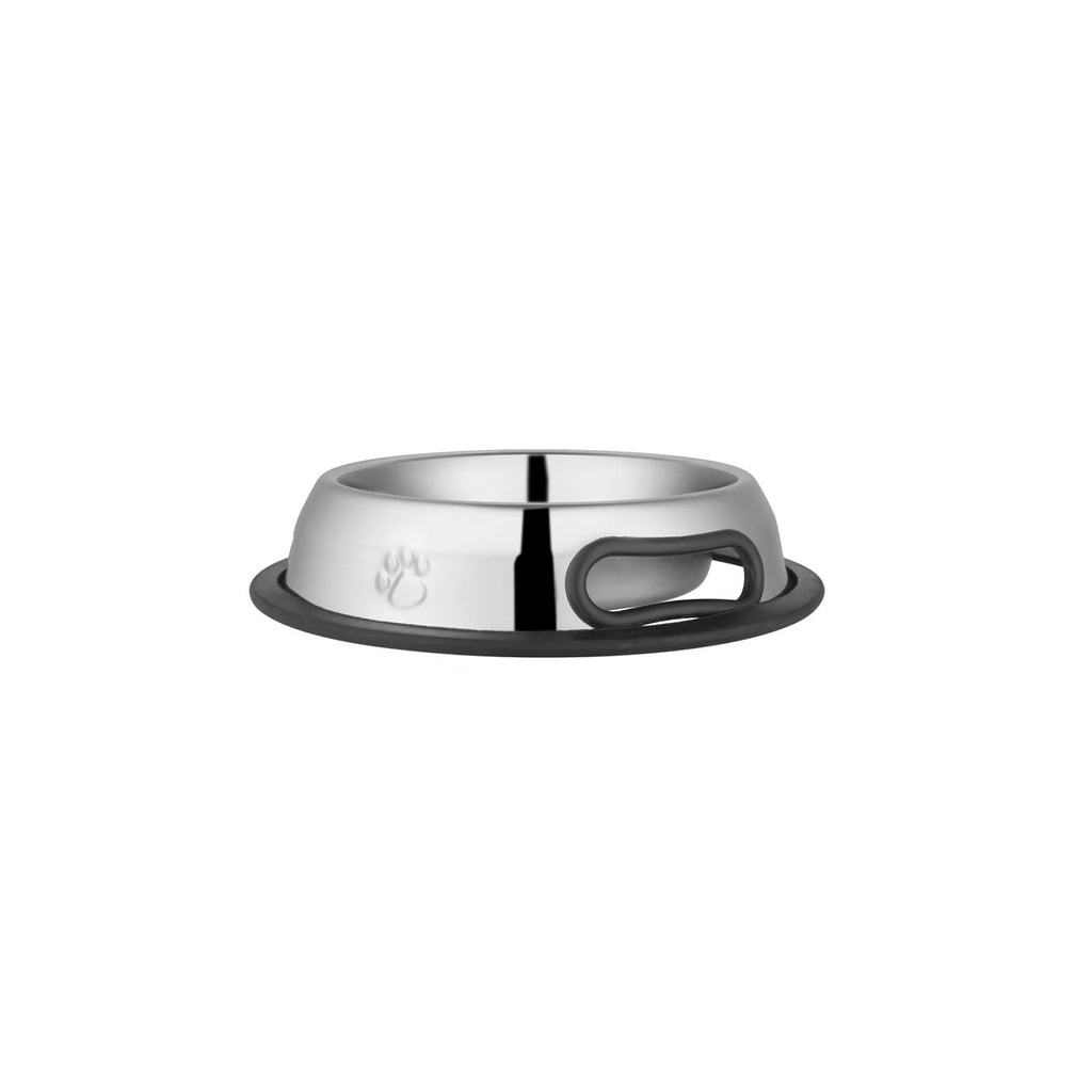 Embossed No-Tip Anti-Skid Stainless Steel Pet Bowls for Dogs, Cats, Puppies, Kittens – Rubber Base, Food & Water Feeding Dish for Home, Travel, Camping, Kennel