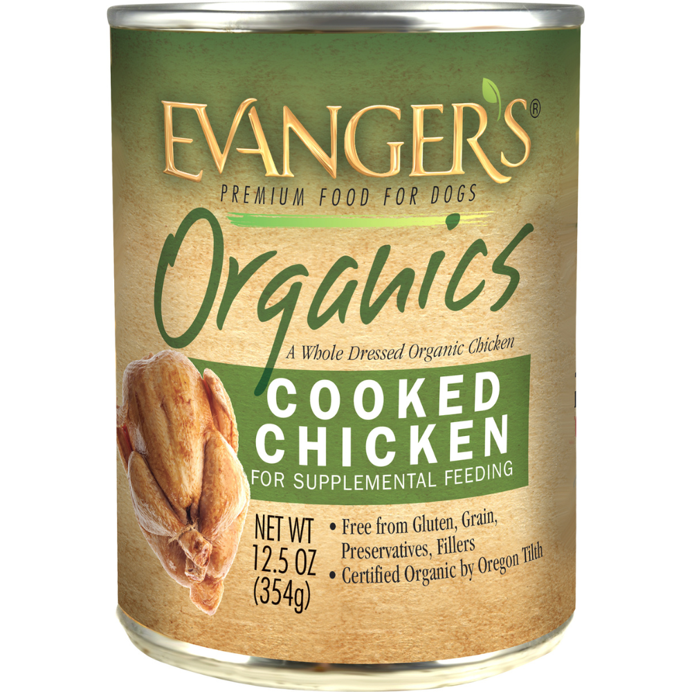 Evanger's Organics All Life Stages Cooked Chicken Wet Dog Can (12.5oz)