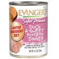 Evanger's Super Premium All Life Stages Duck & Sweet Potato, Limited Ingredient Wet Dog Can (12.5oz)