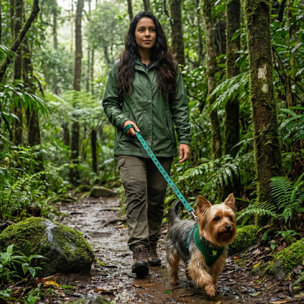 EcoBark Forest Green Dog Harness - Over-the-Head Vest Halter Soft Mesh for Small to Medium Dogs