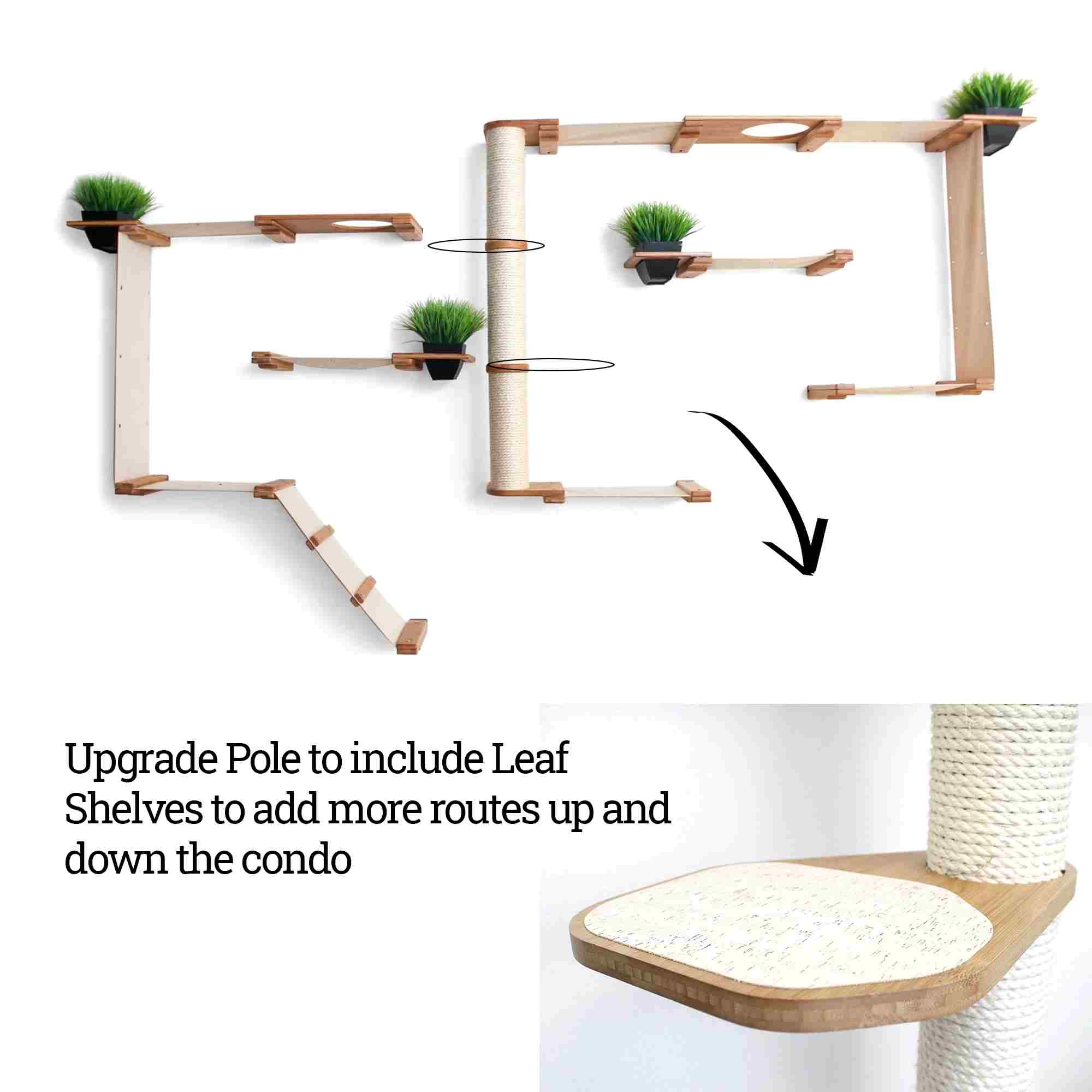 The Gardens - Modern Cat Tree with Plants