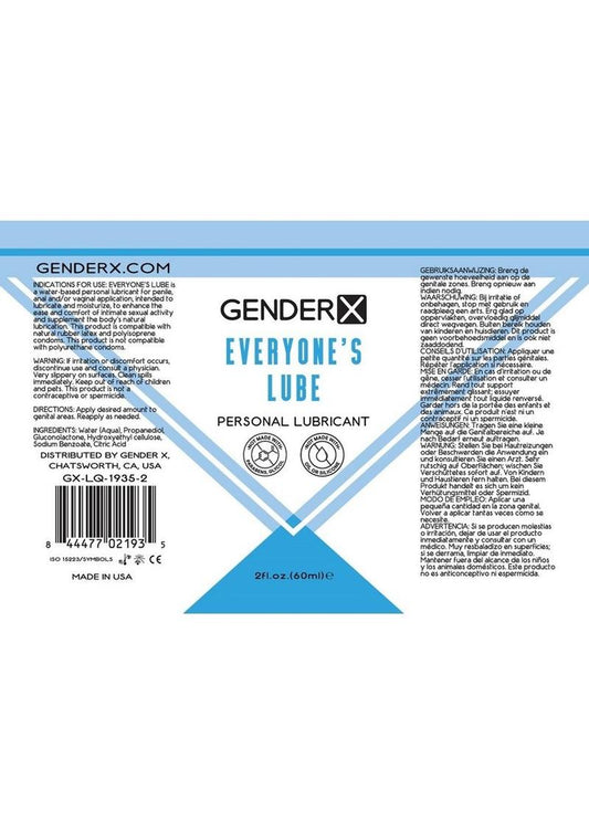Gender X Everyone's Lube Water Based Lubricant