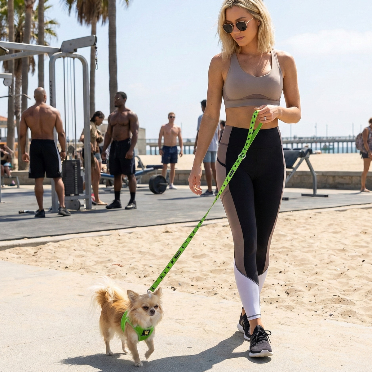 EcoBark Lime Green Step In Dog Harness - Reflective Soft Mesh Harness for Teacup, Small Dogs and Puppies