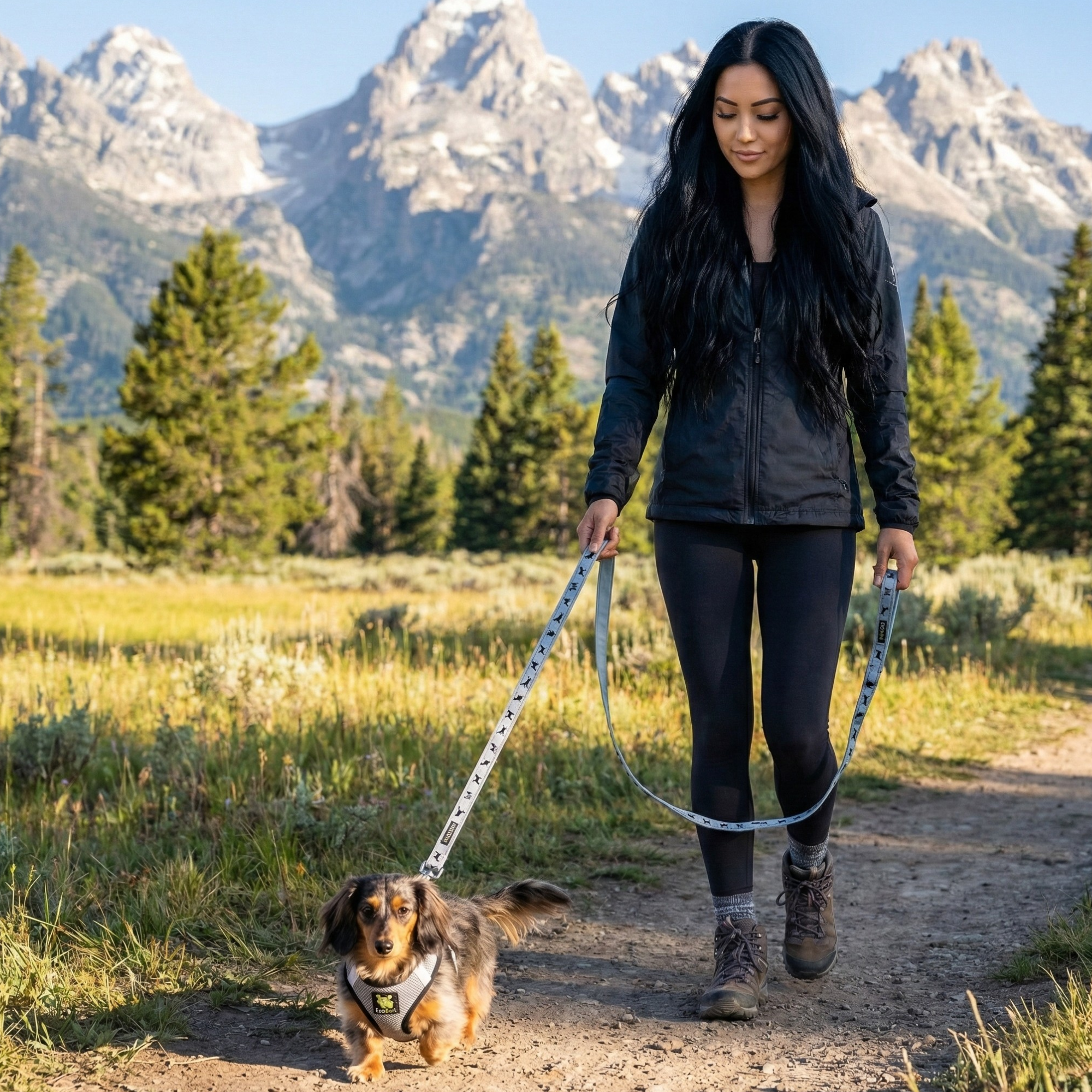EcoBark Step In Dog Harness - XXXS to Small Breeds- Reflective Soft Mesh Harness for Teacup, Small Dogs and Puppies / Gray