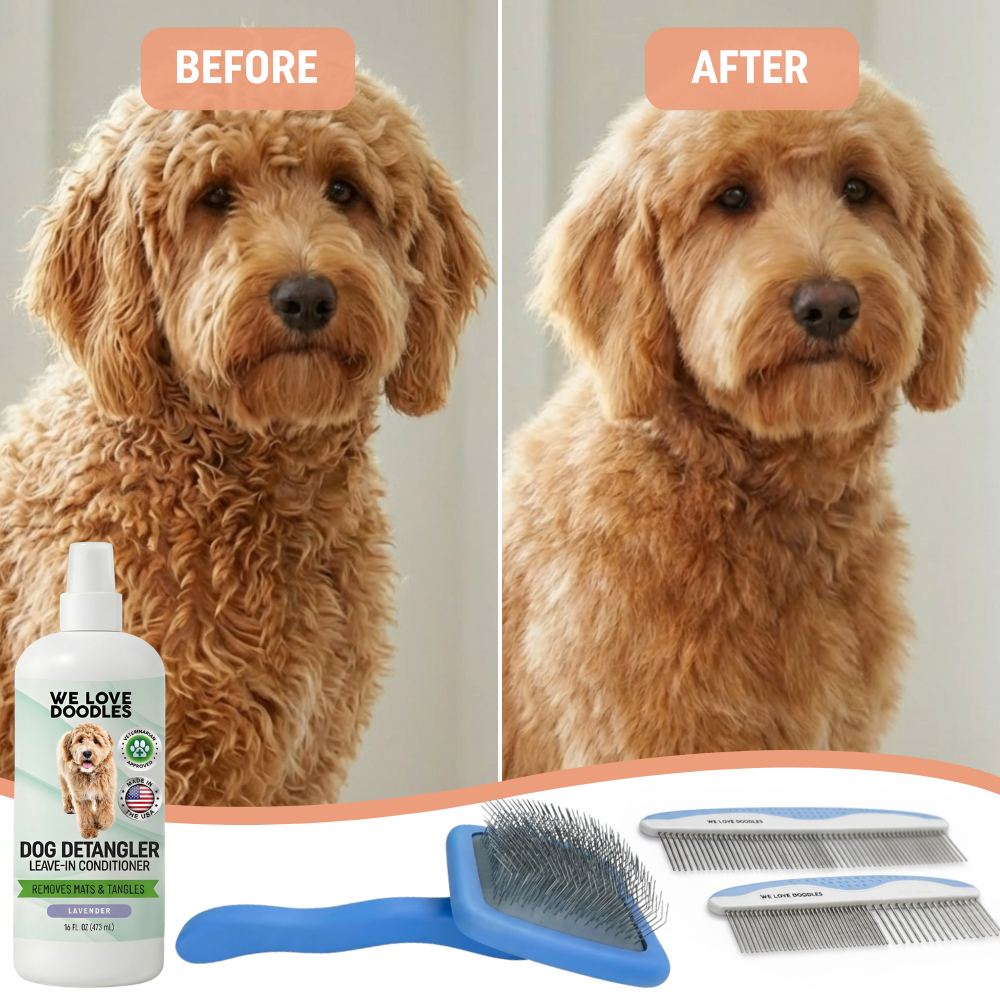 Unscented Grooming Starter Pack (Brush, Combs & Detangler)