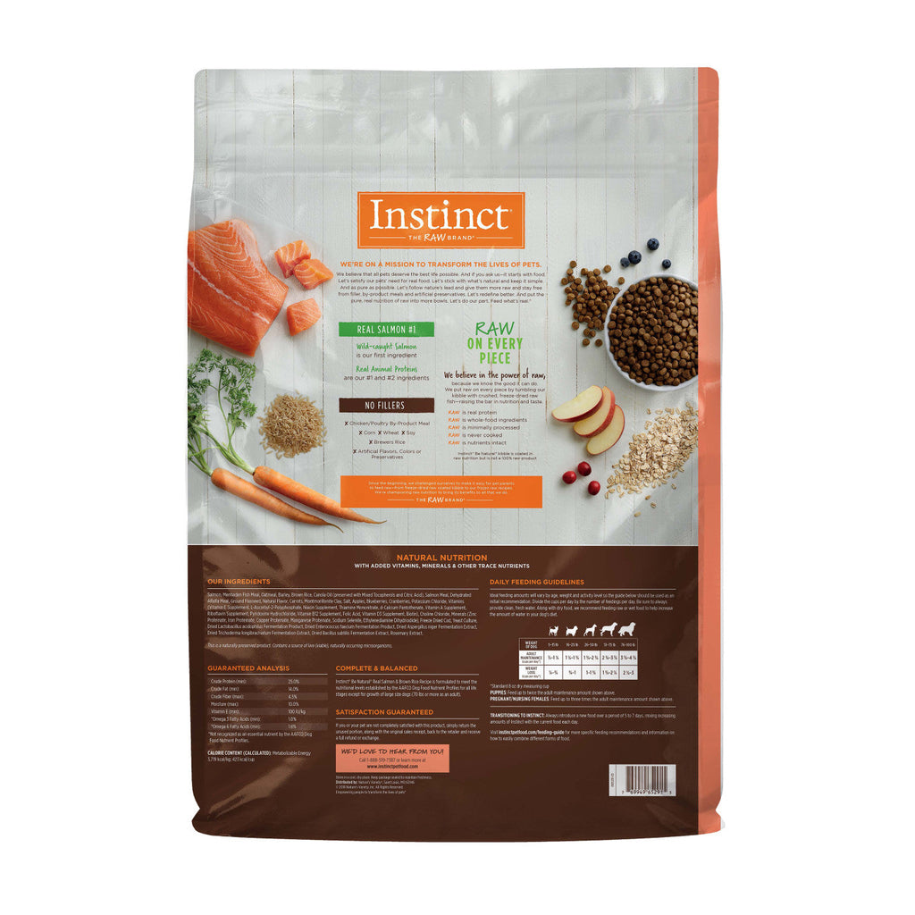 Instinct Adult Be Natural Salmon and Brown Rice Dry Dog Food (24lb)