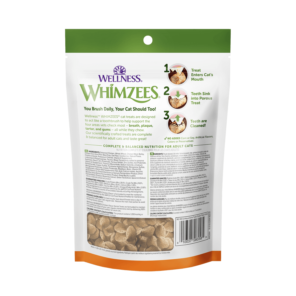 Whimzee Cat Chicken Dental Treats (2oz)
