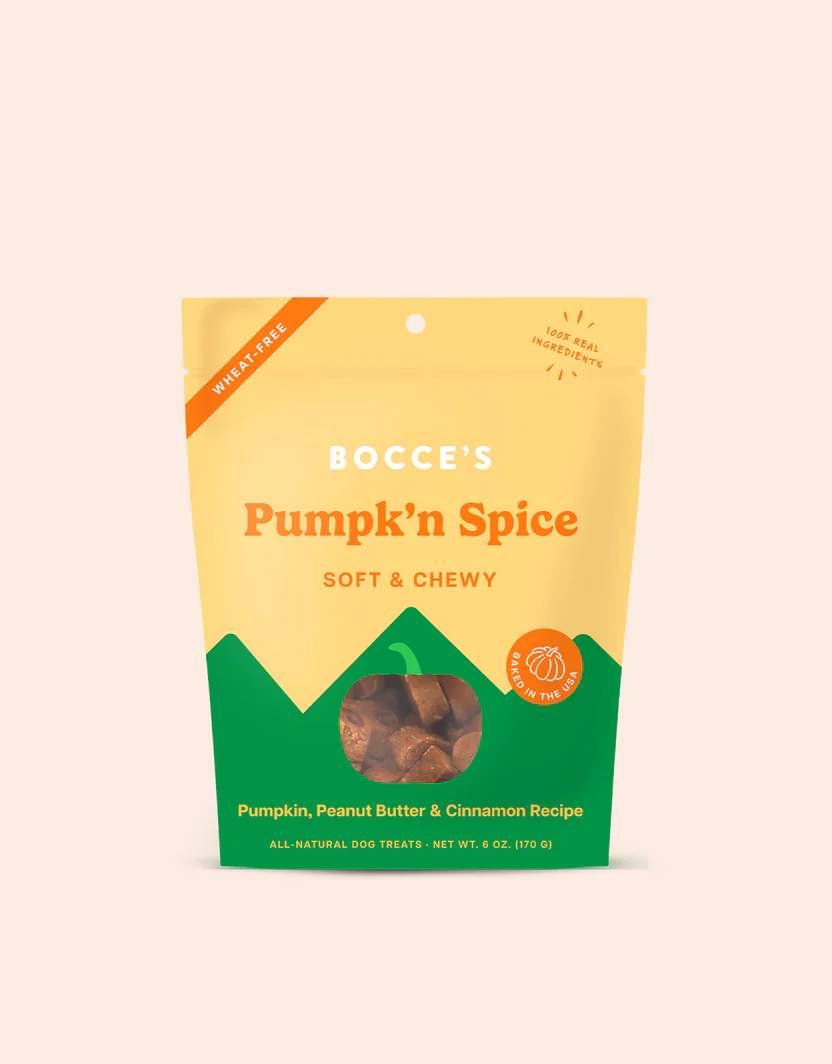 Bocces Soft and Chewy Pumpk'n Spice Dog Treats (6oz)