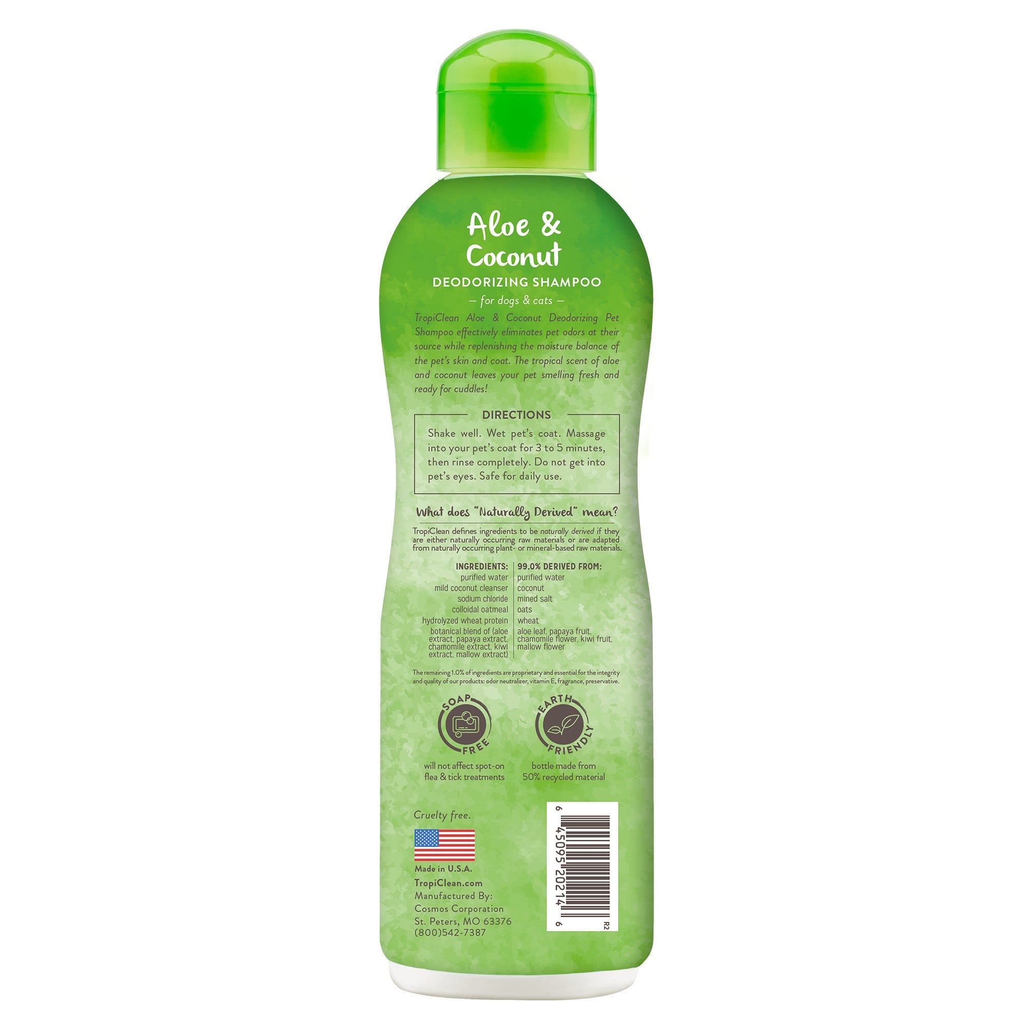 Tropiclean Aloe and Coconut Dog Shampoo (20oz)
