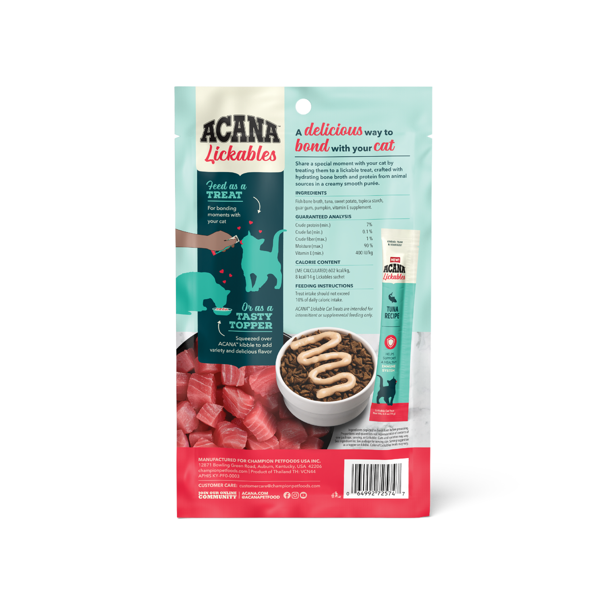 Acana Cat Lickables Tuna Cat Treats (2.5oz)