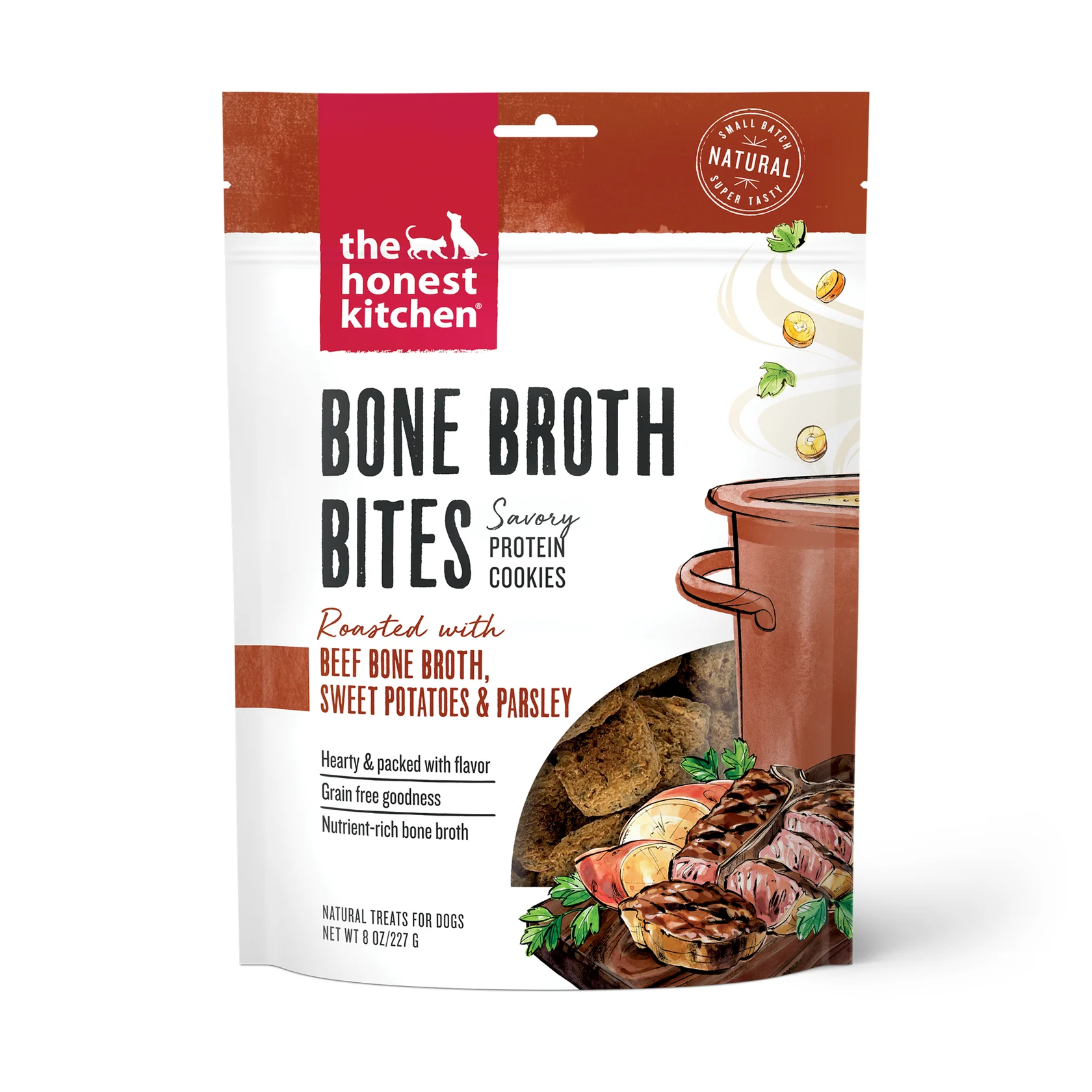 Honest Kitchen Bone Broth Bites Beef and Sweet Potato Dog Treats (8oz)