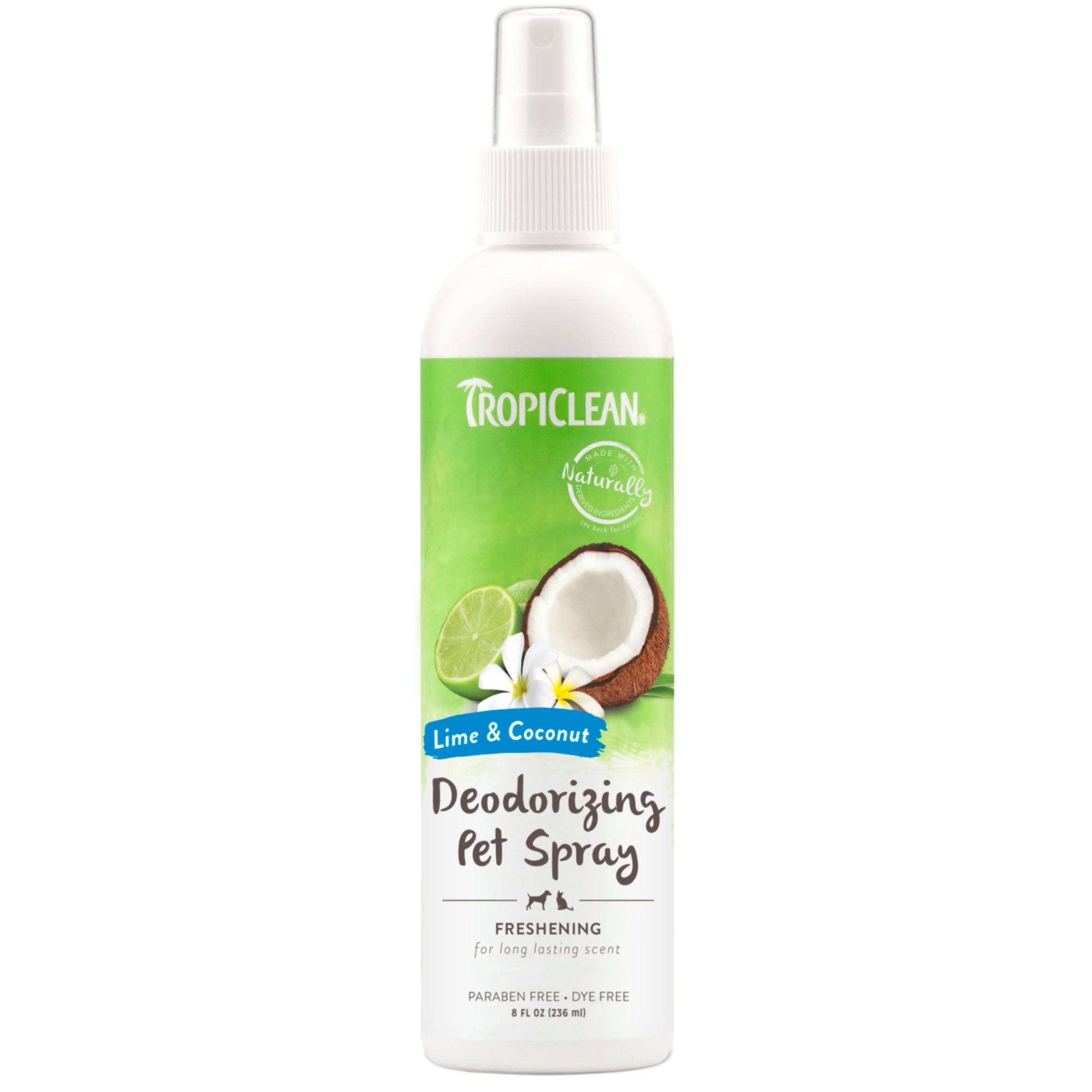 8oz Tropiclean Pet Deodorizer Spray Lime and Coconut