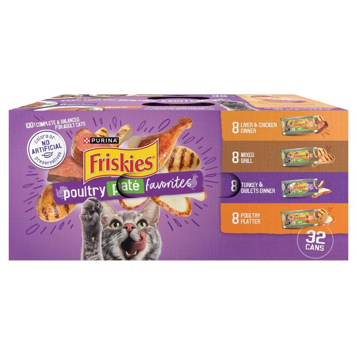 32Ct 5.5oz Friskies Pate Poultry Favorite's Variety Pack