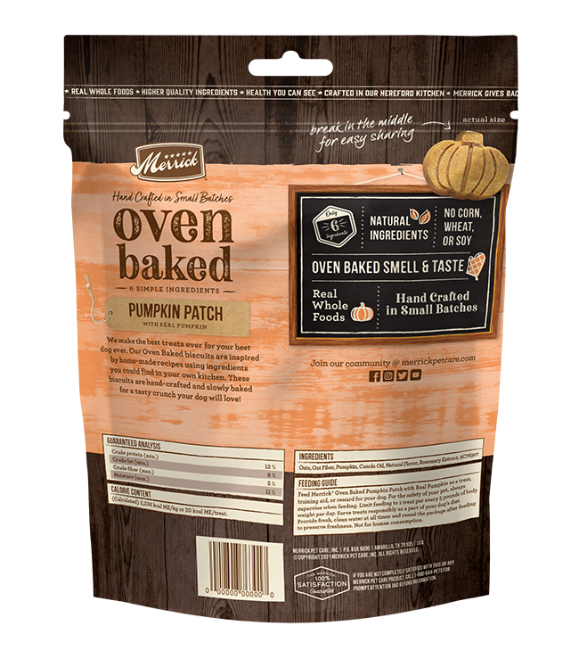 Merrick Oven Baked Pumpkin Patch Dog treats (11oz)
