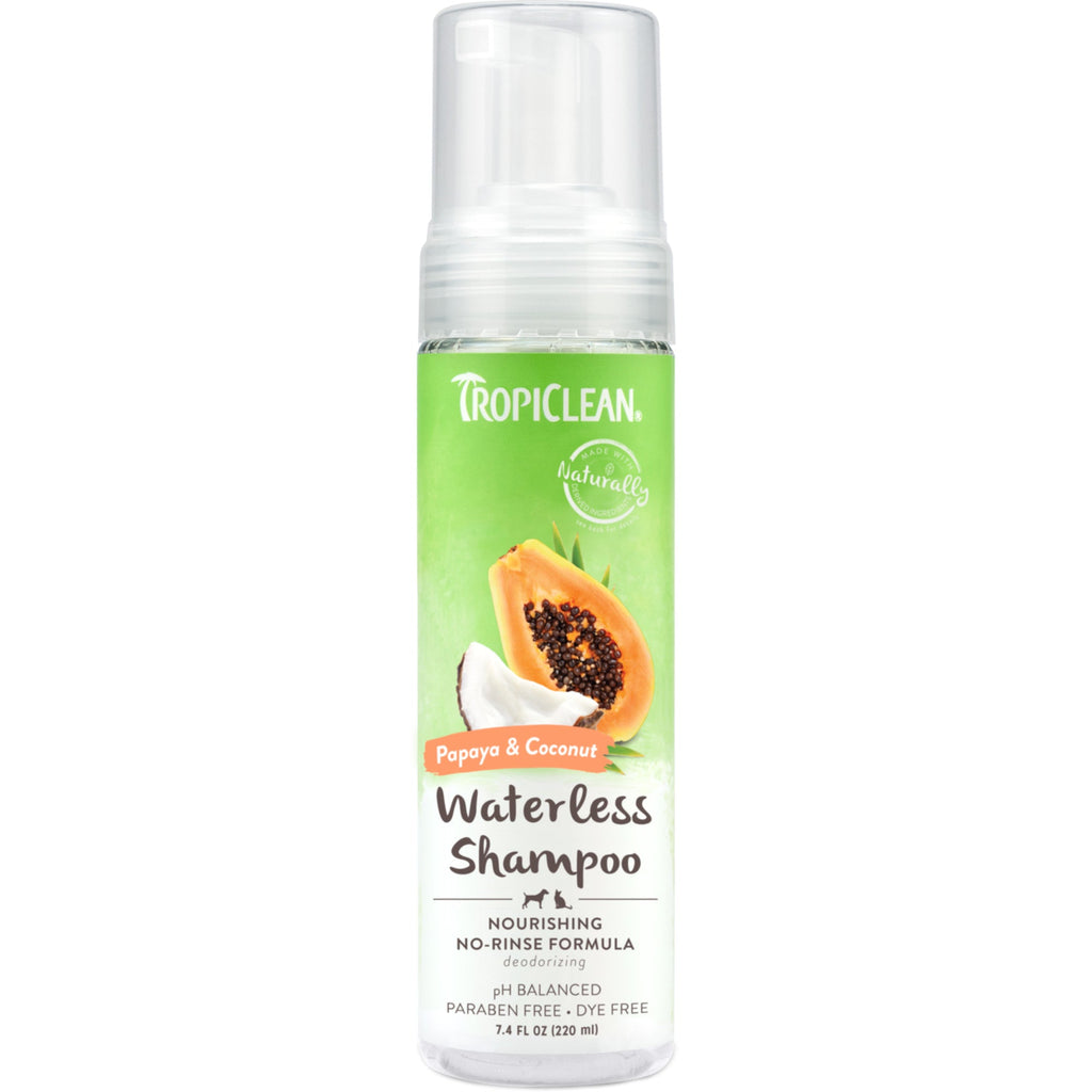 Tropiclean Papaya and Coconut Pet Waterless Shampoo (7.4oz)
