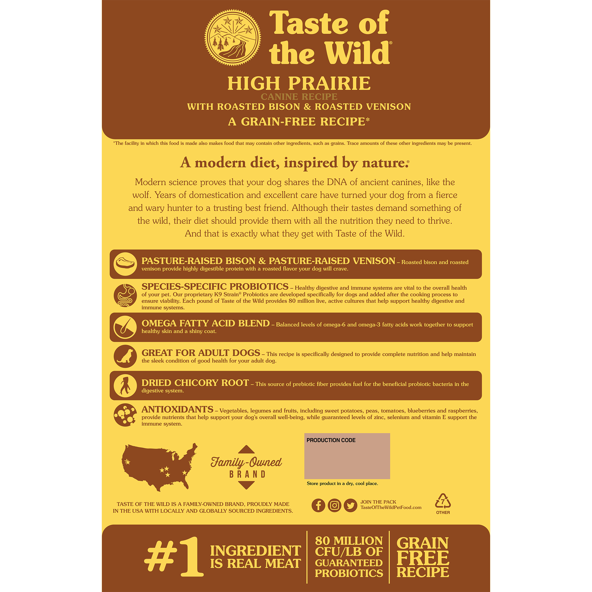 Taste of the Wild Adult High Prairie Bison and Venison Canine Food