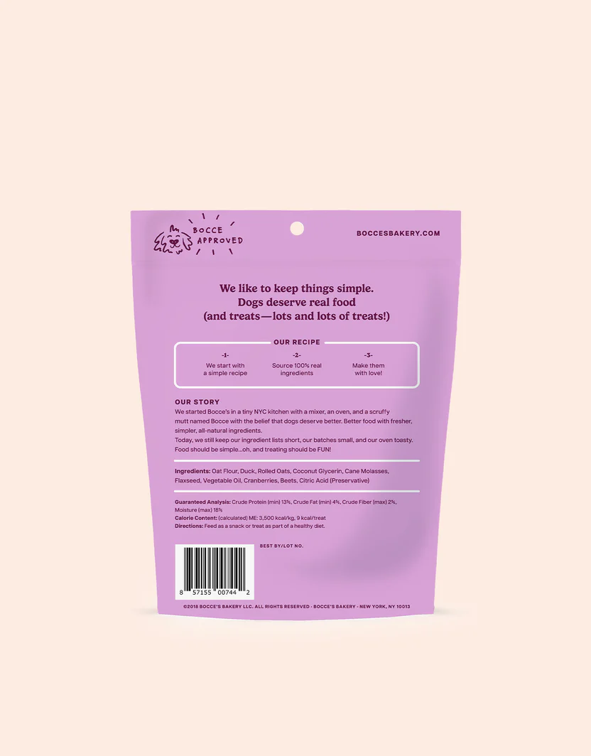 Bocces Soft and Chewy Duck Dog Treats (6oz)