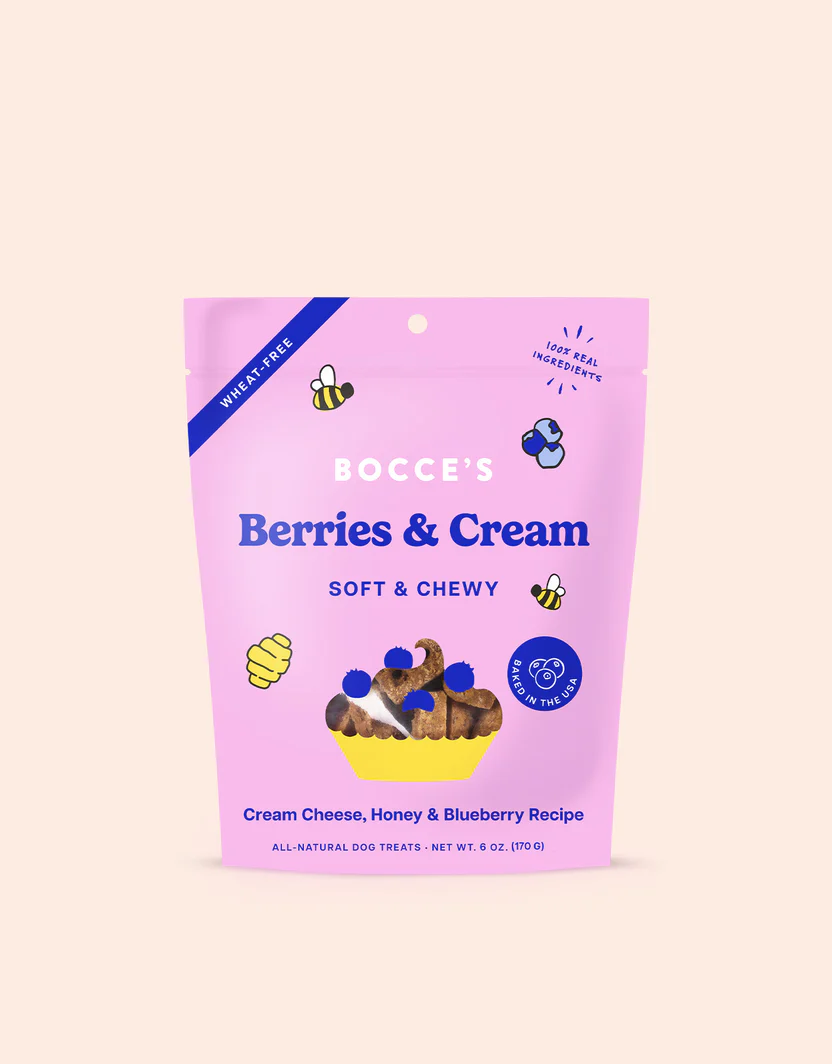 Bocces Soft and Chewy Berries and Cream Dog Treats (6oz)