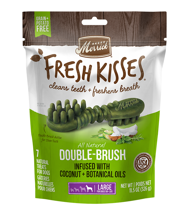 Merrick Fresh Kisses Coconut Dental Treats For Large Dogs (11.5oz) (7Ct)