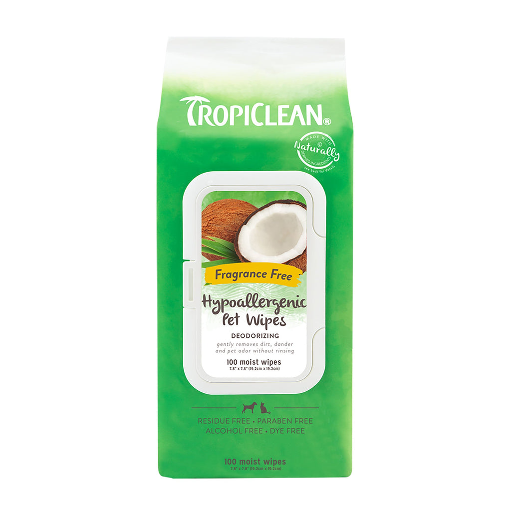 Tropiclean Coconut Hypoallergenic Pet Cleaning Wipes (100ct)