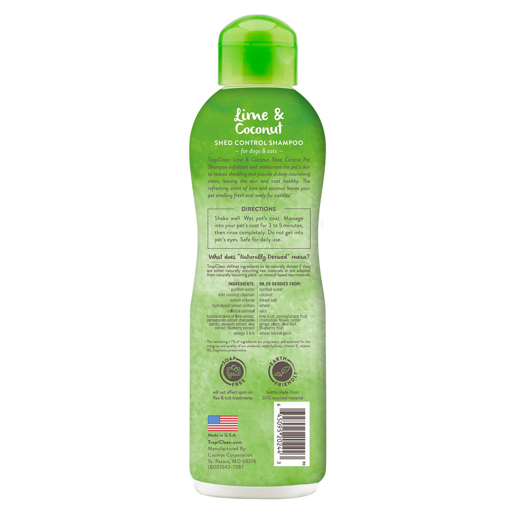 Tropiclean Lime and Coconut Pet Shampoo (20oz)