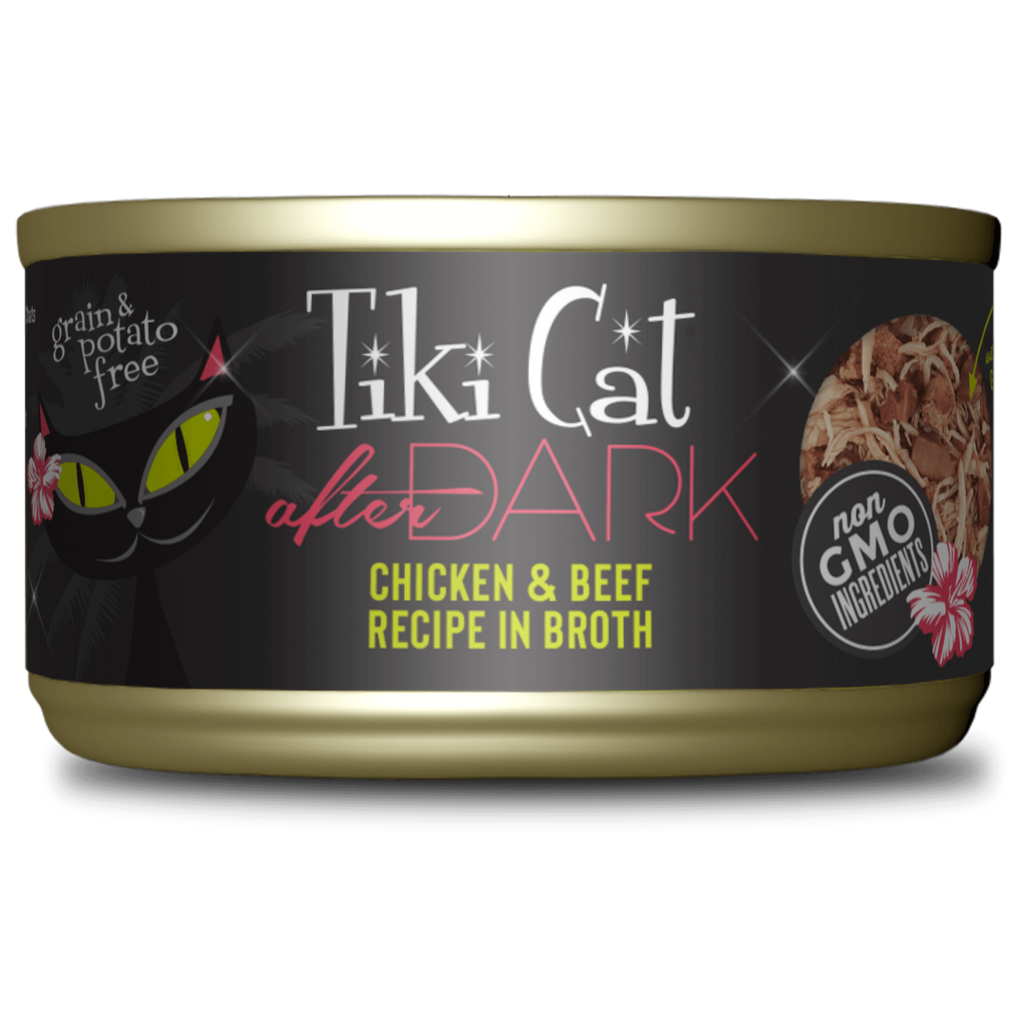 Tikicat Adult After Dark Chicken and Beef in Broth (2.8oz)