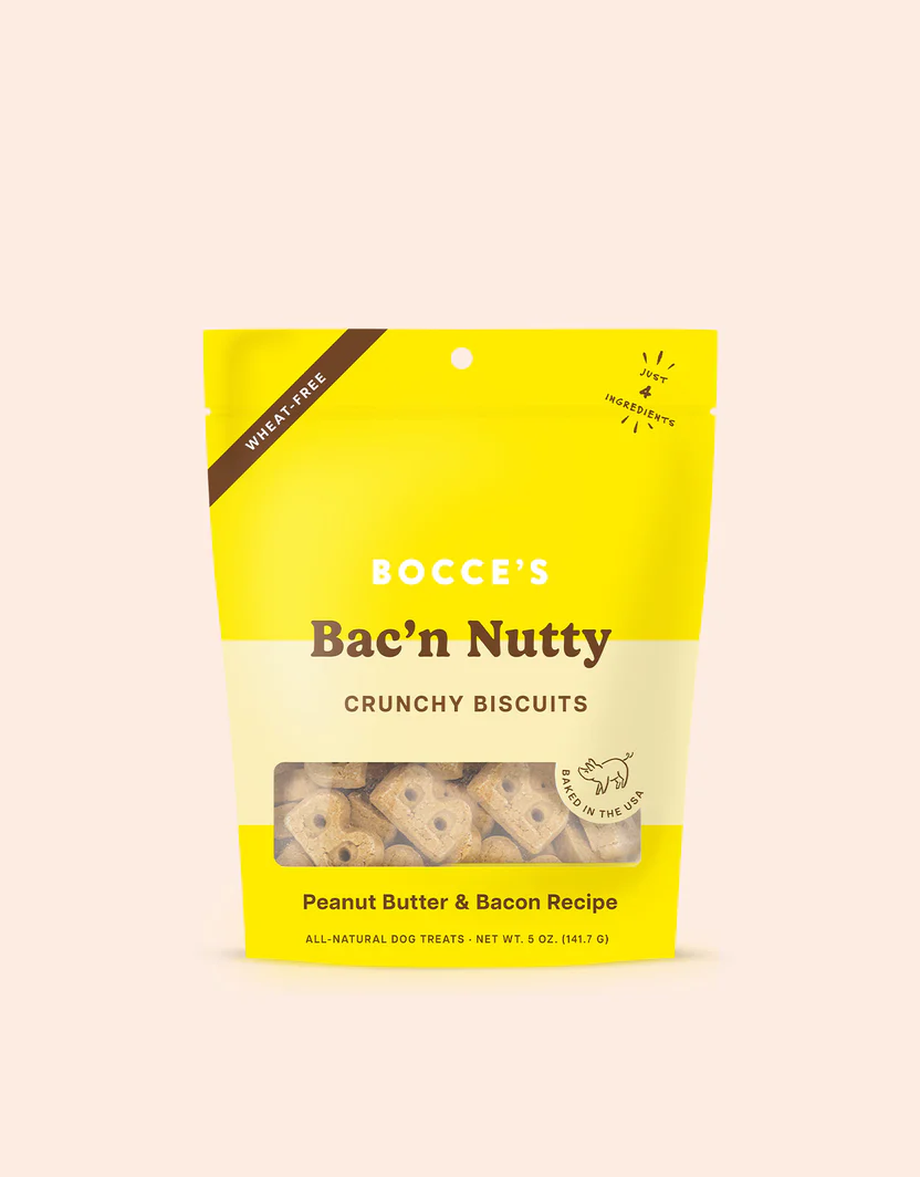 Bocces Bac N Nutty Dog Biscuits (5oz)