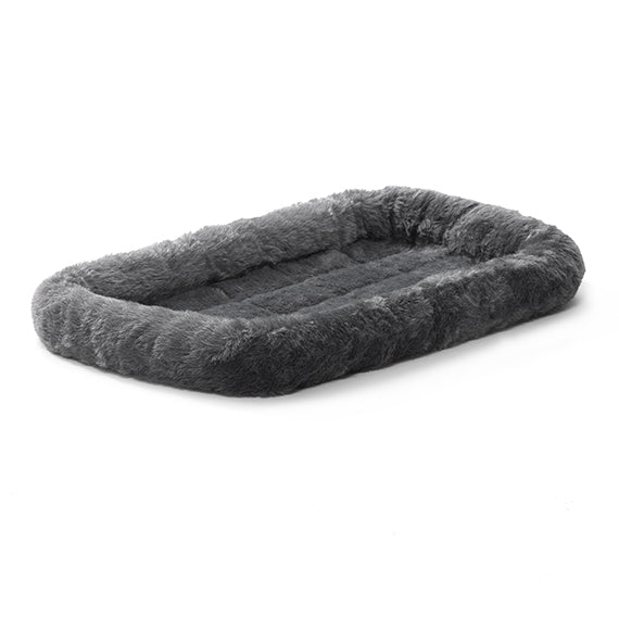 Midwest QuietTime Sheepskin Pet Bed Gray 18x17x12
