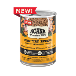 Acana Adult Grain Free Pate Poultry Wet Dog Food (12.8oz)