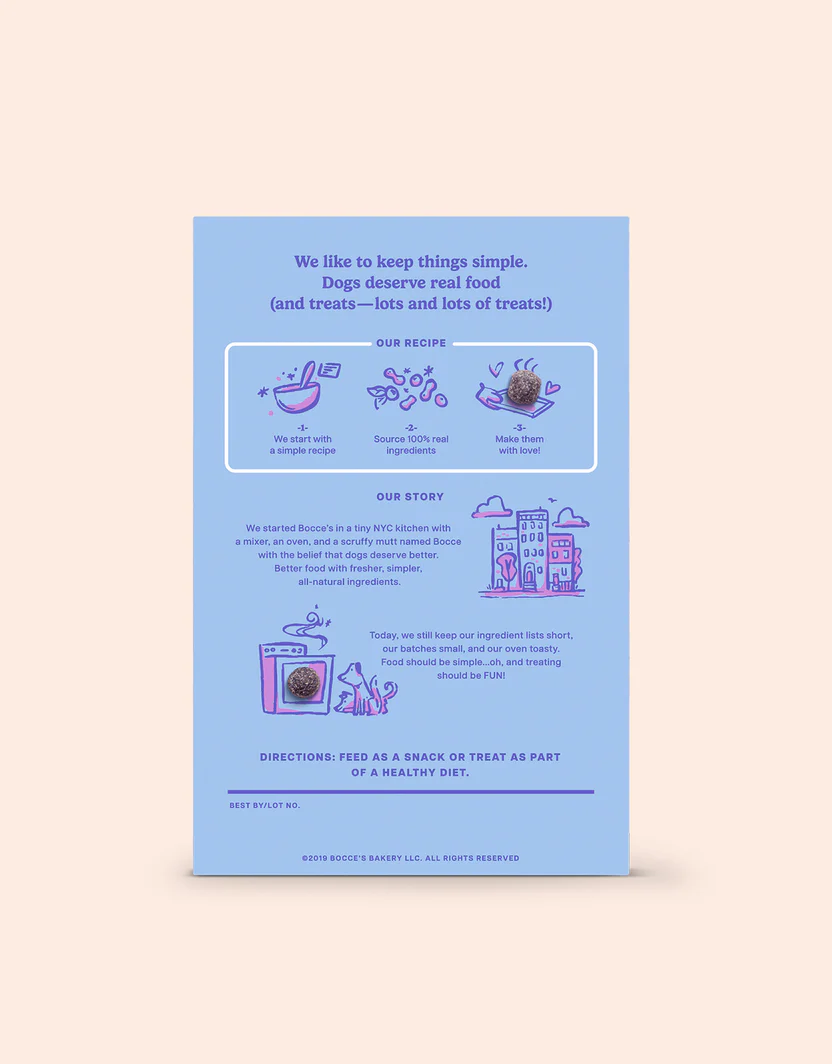 Bocce's Crispies Peanut Butter and Blueberry Dog Treats (10oz)