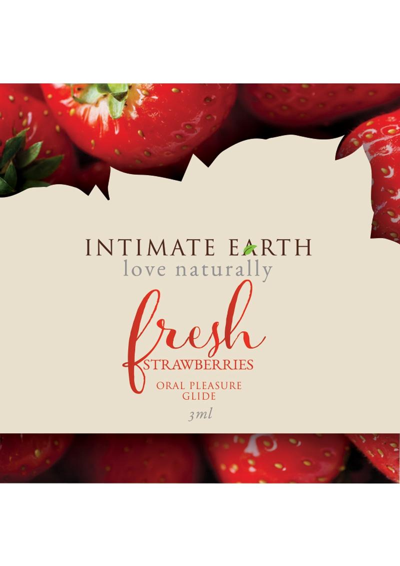Intimate Earth Natural Flavors Glide Lubricant Fresh Strawberries