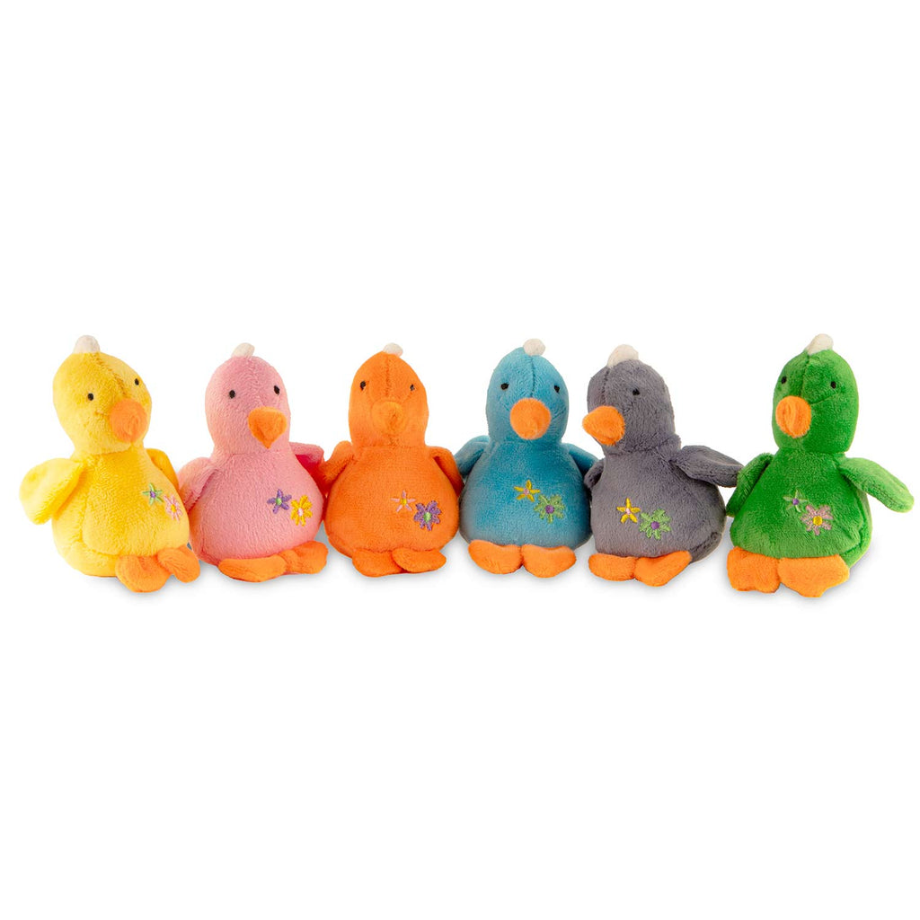 4" Baby Duck Plush Squeaker Dog Toys