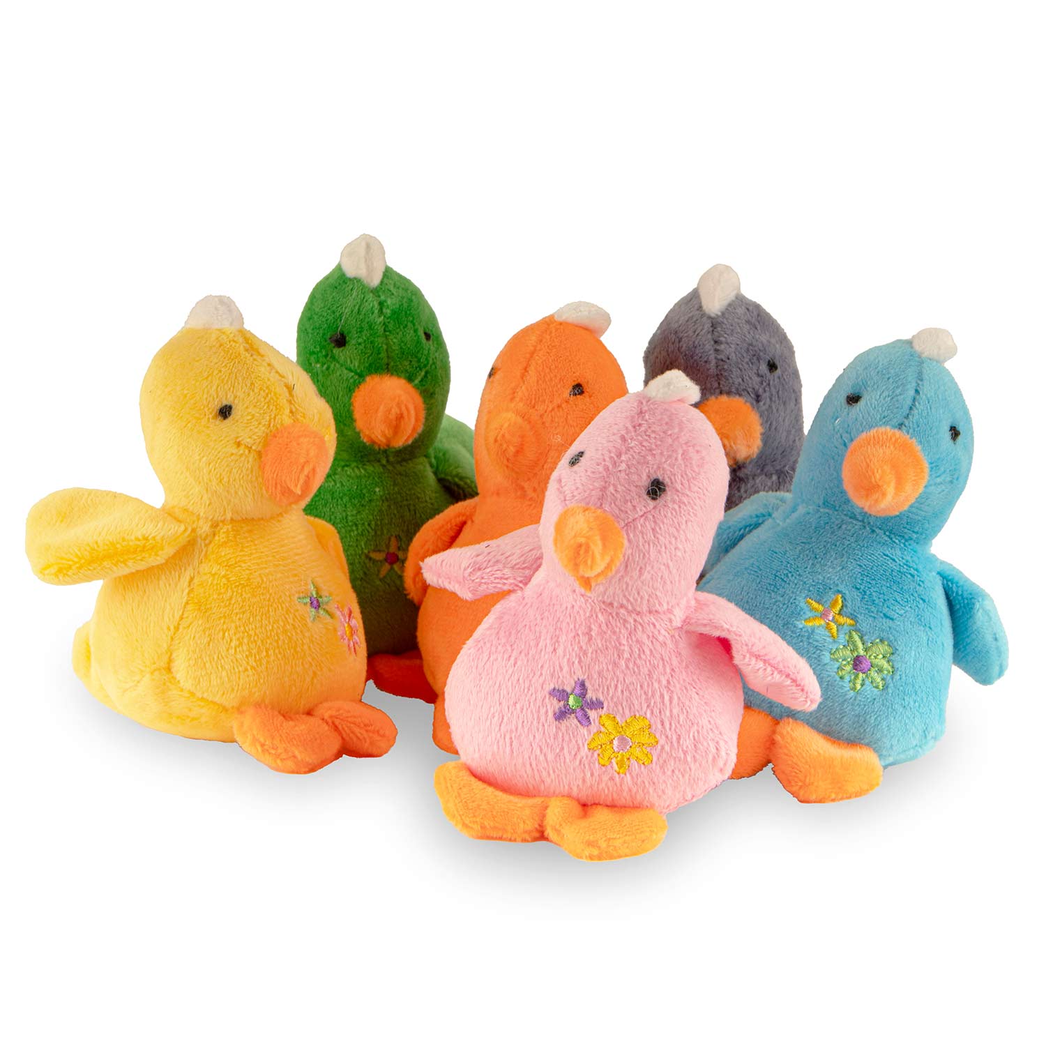 4" Baby Duck Plush Squeaker Dog Toys