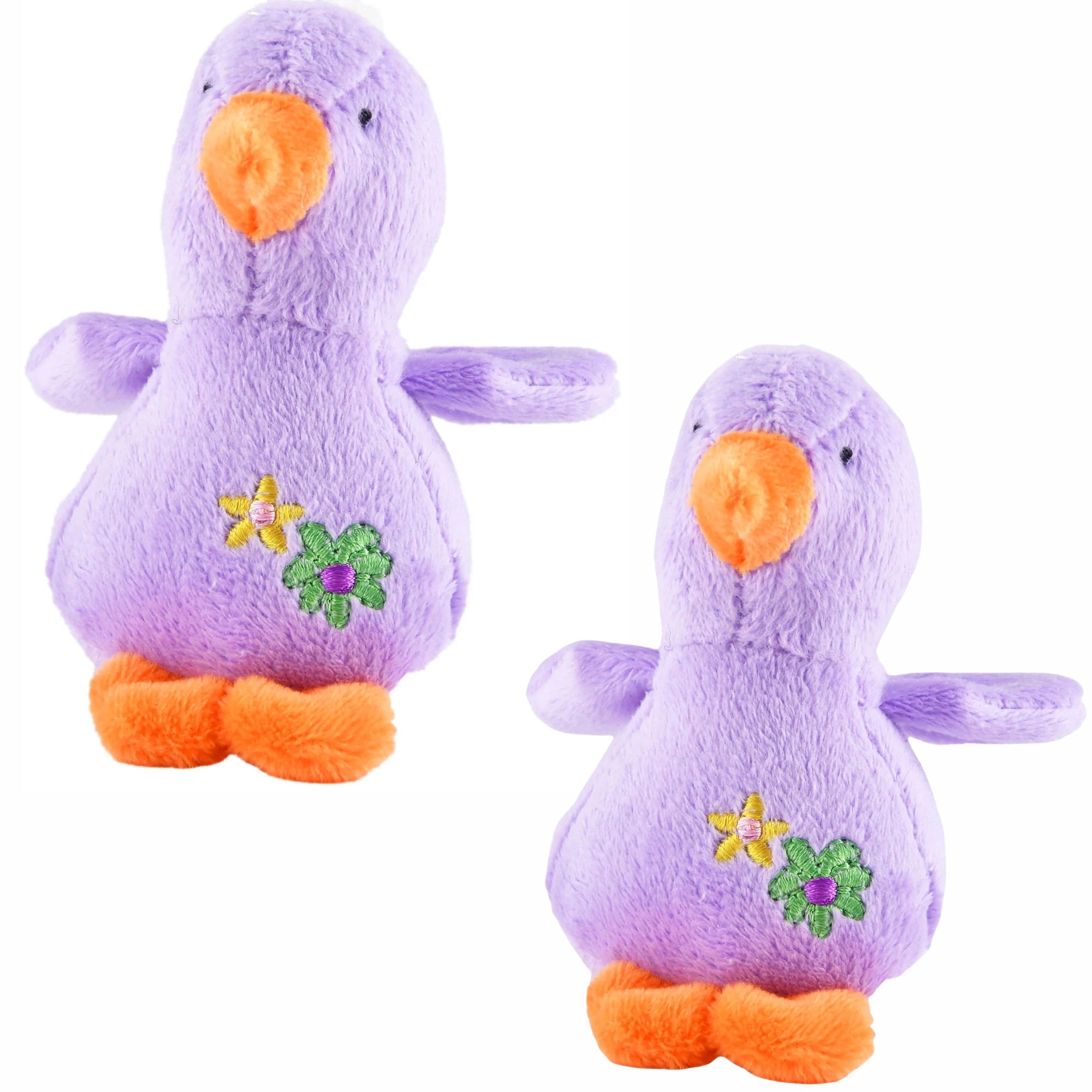 4" Baby Duck Plush Squeaker Dog Toys