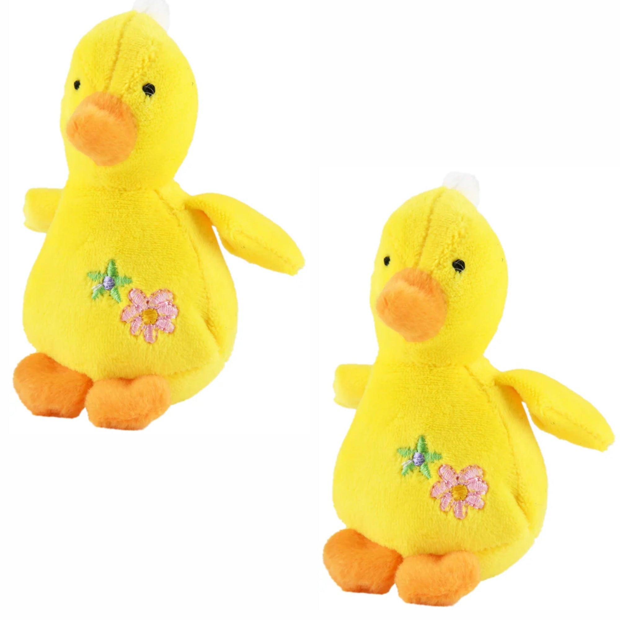 4" Baby Duck Plush Squeaker Dog Toys