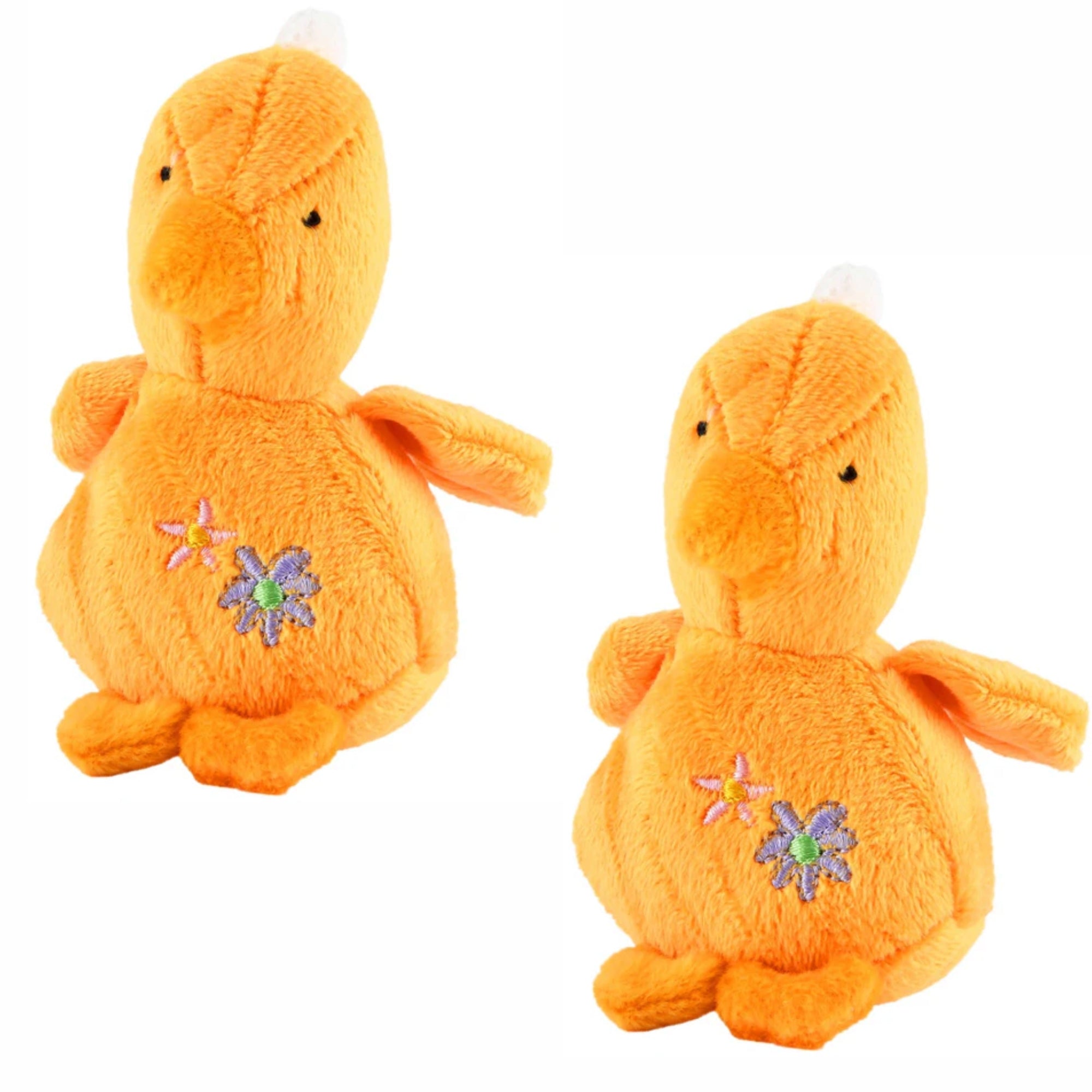 4" Baby Duck Plush Squeaker Dog Toys