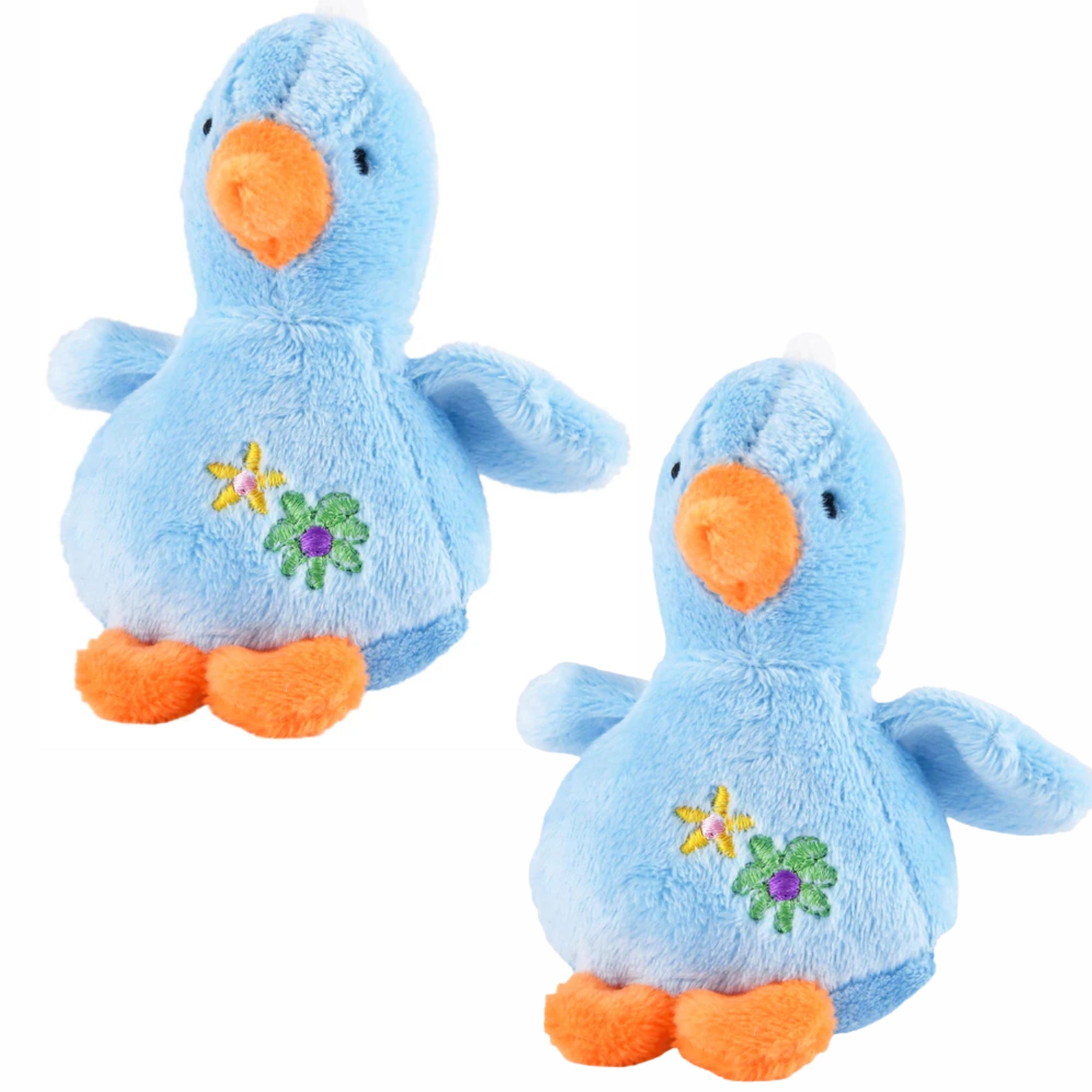 4" Baby Duck Plush Squeaker Dog Toys