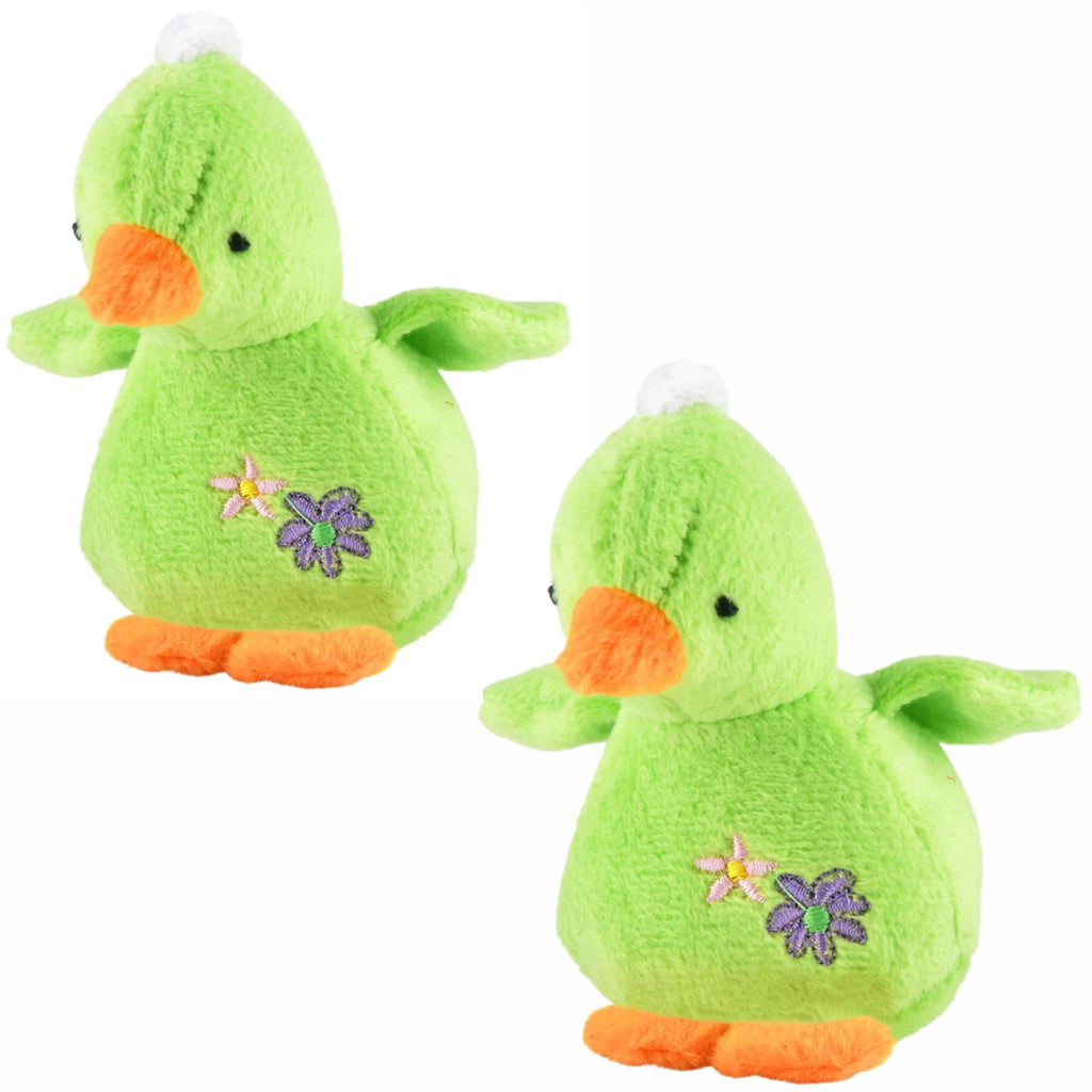 4" Baby Duck Plush Squeaker Dog Toys