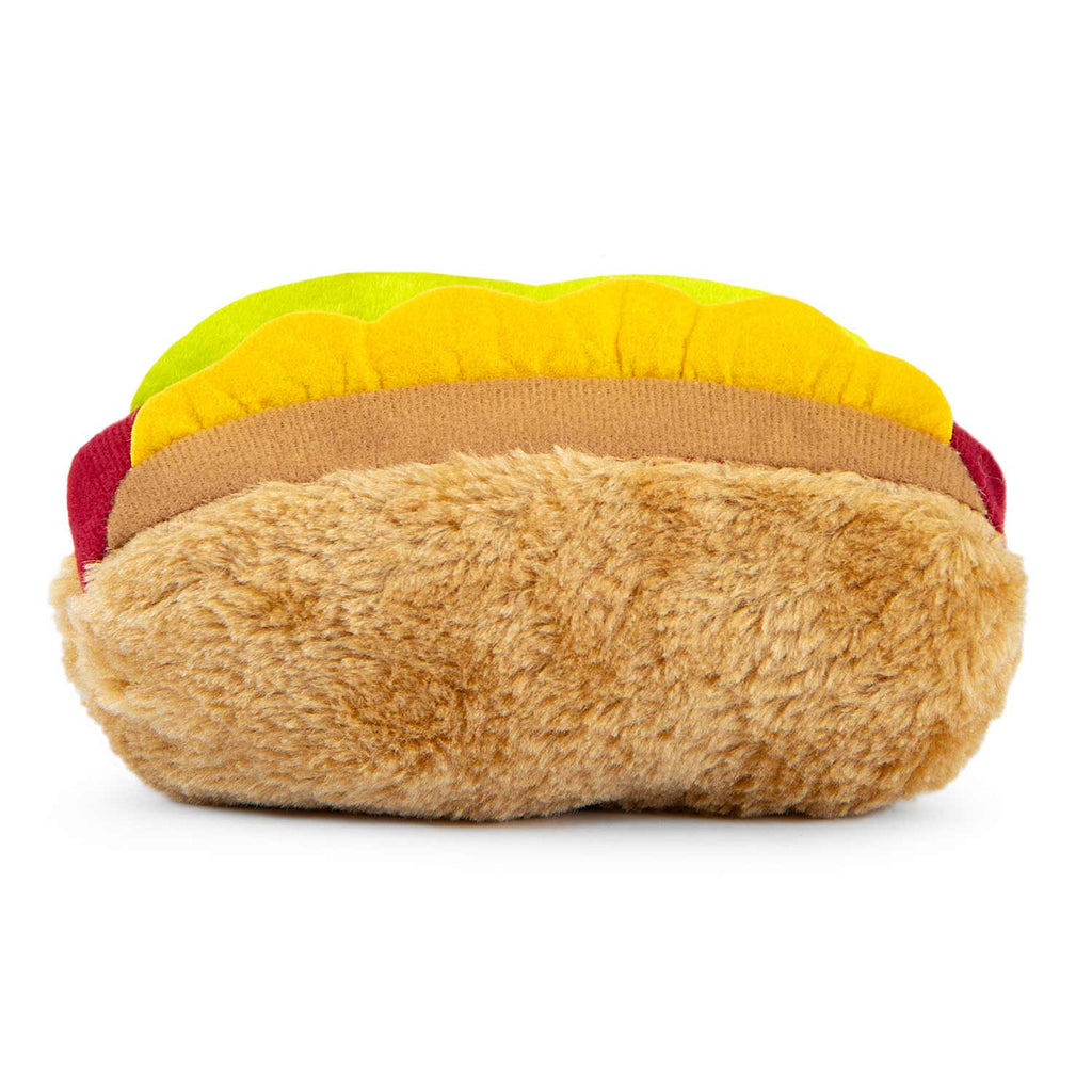 American Grill Time Plush Squeaker Dog Toys - Hamburger or Hot Dog