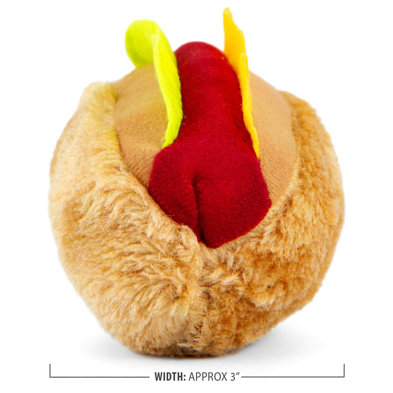American Grill Time Plush Squeaker Dog Toys - Hamburger or Hot Dog