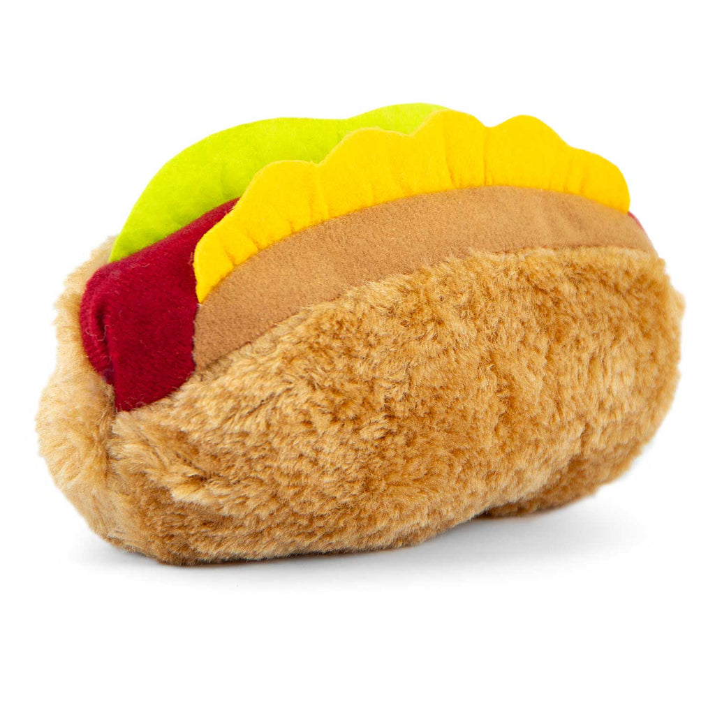 American Grill Time Plush Squeaker Dog Toys - Hamburger or Hot Dog